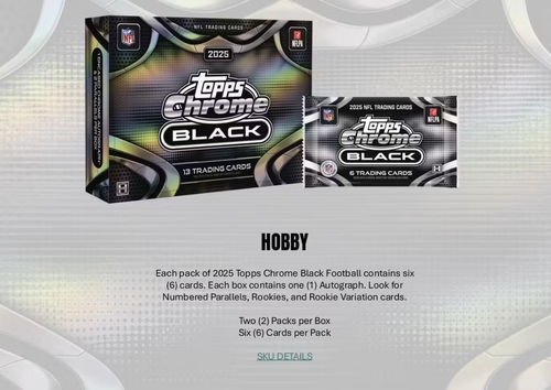 2025 Topps Chrome Black Football Hobby - Pre Order -